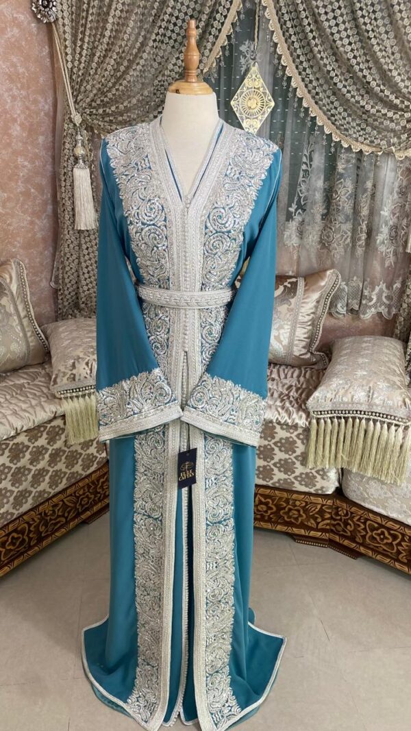 Takchita Perle Azur – Broderies Argentées
